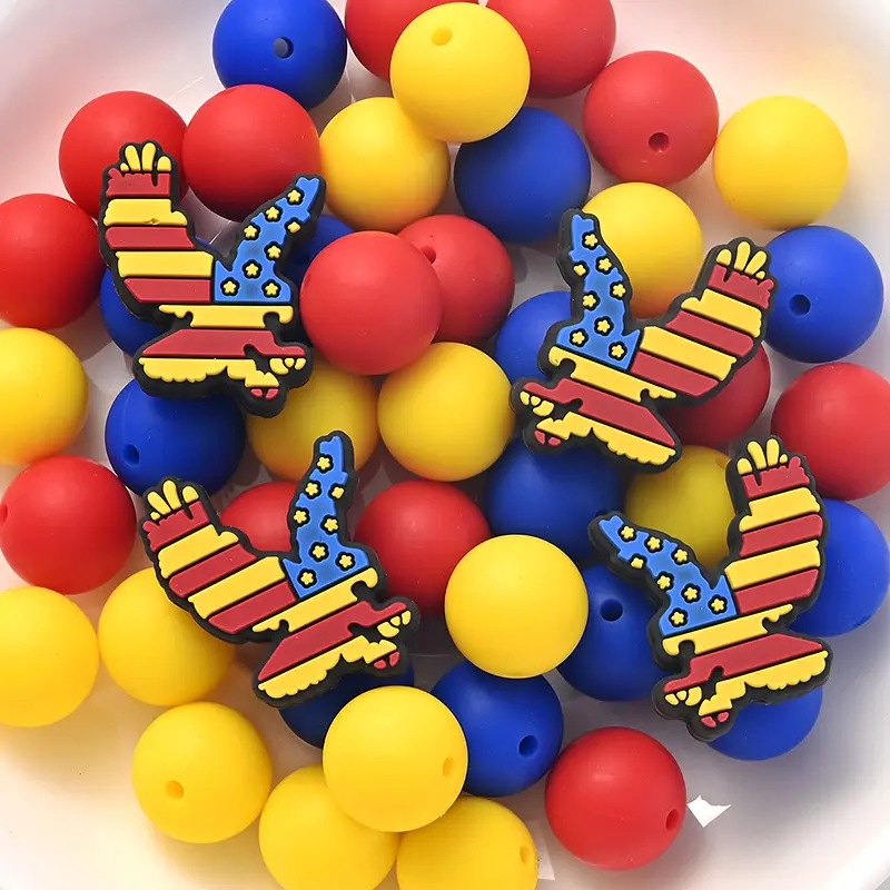 32Pcs/Set Silicone Focal Beads Baby Teething Food Grade Combination Beads For DIY Dummy Holder Paciifier Chain Necklace Chewing