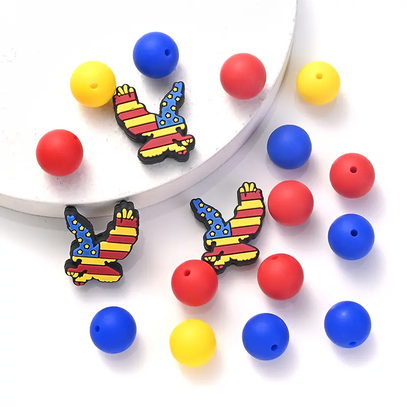 32Pcs/Set Silicone Focal Beads Baby Teething Food Grade Combination Beads For DIY Dummy Holder Paciifier Chain Necklace Chewing