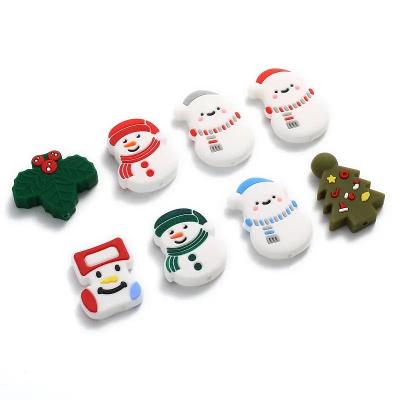 10Pcs Halloween Silicone Teether Beads Cartoon Animal Beads For Jewelry Making DIY Bracelet Pacifier Chain Nursing Accessories