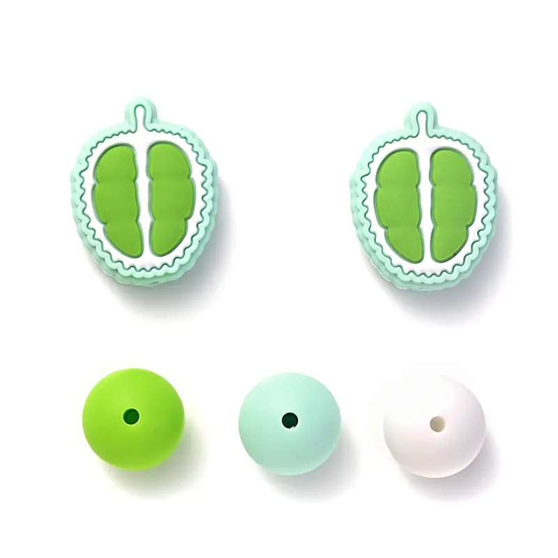32Pcs/Set Silicone Focal Beads Set Teether Loose Beads For Jewelry Making DIY Pacifier Chain Necklace Keychain Accessories