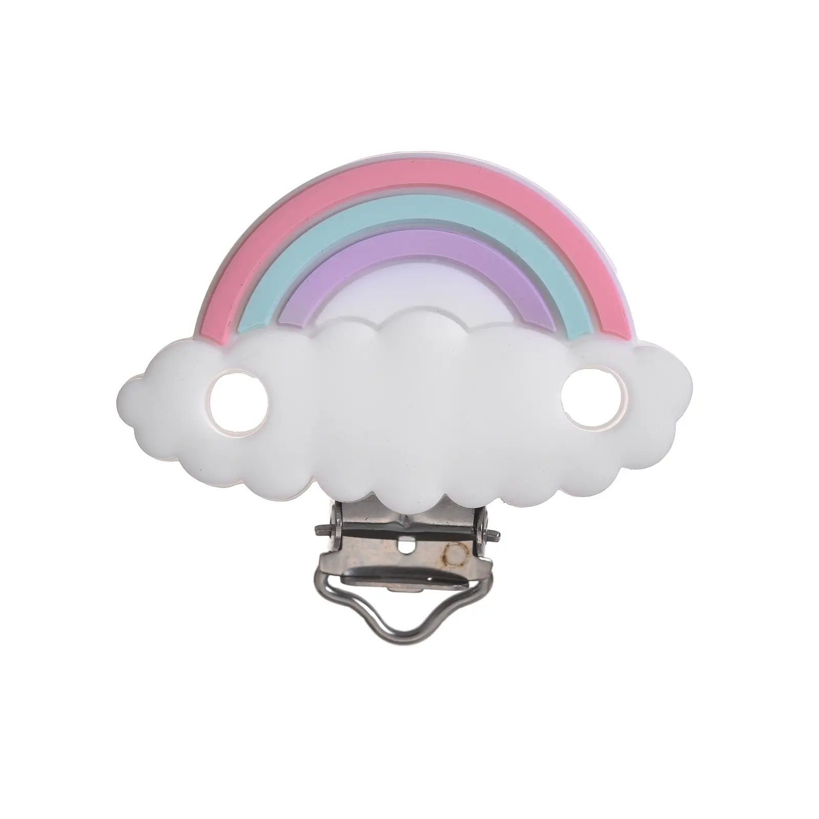 1Pc Baby Silicone Pacifer Clips Pentagram Heart Cloud Shape Metal Clips for DIY Pacifer Chain Jewelry Making Bulk Crafts