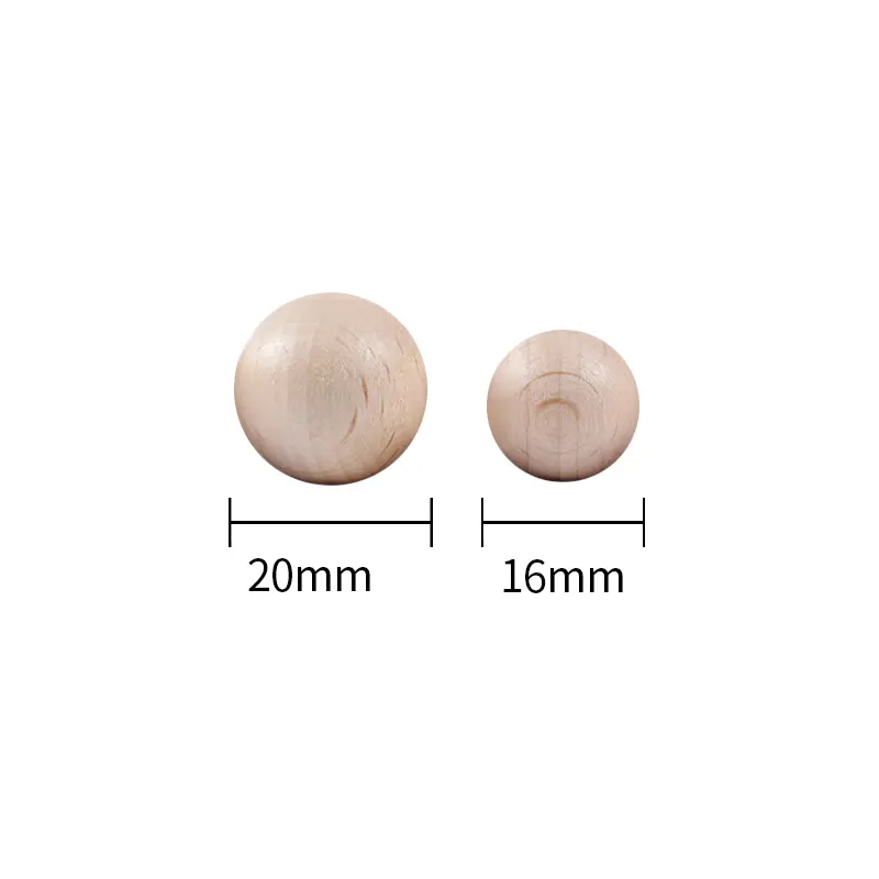 8-30mm 30/50Pcs Food Grade Beech Wood Beads Baby Wooden Beads Teether For Nursing Bracelets Rodent Pacifier Clip Chain BPA Free