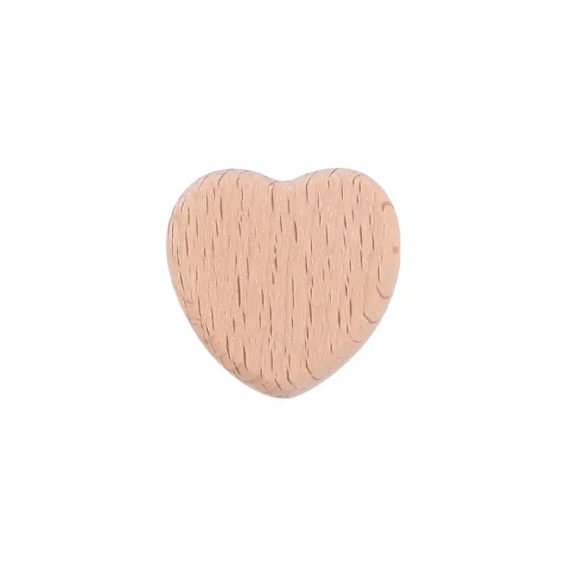 5/10Pcs Beech Wooden Beads Heart Star Shape Loose Beads Baby  Teether ChewableTeething Bead for Handmade Pacifier Chain