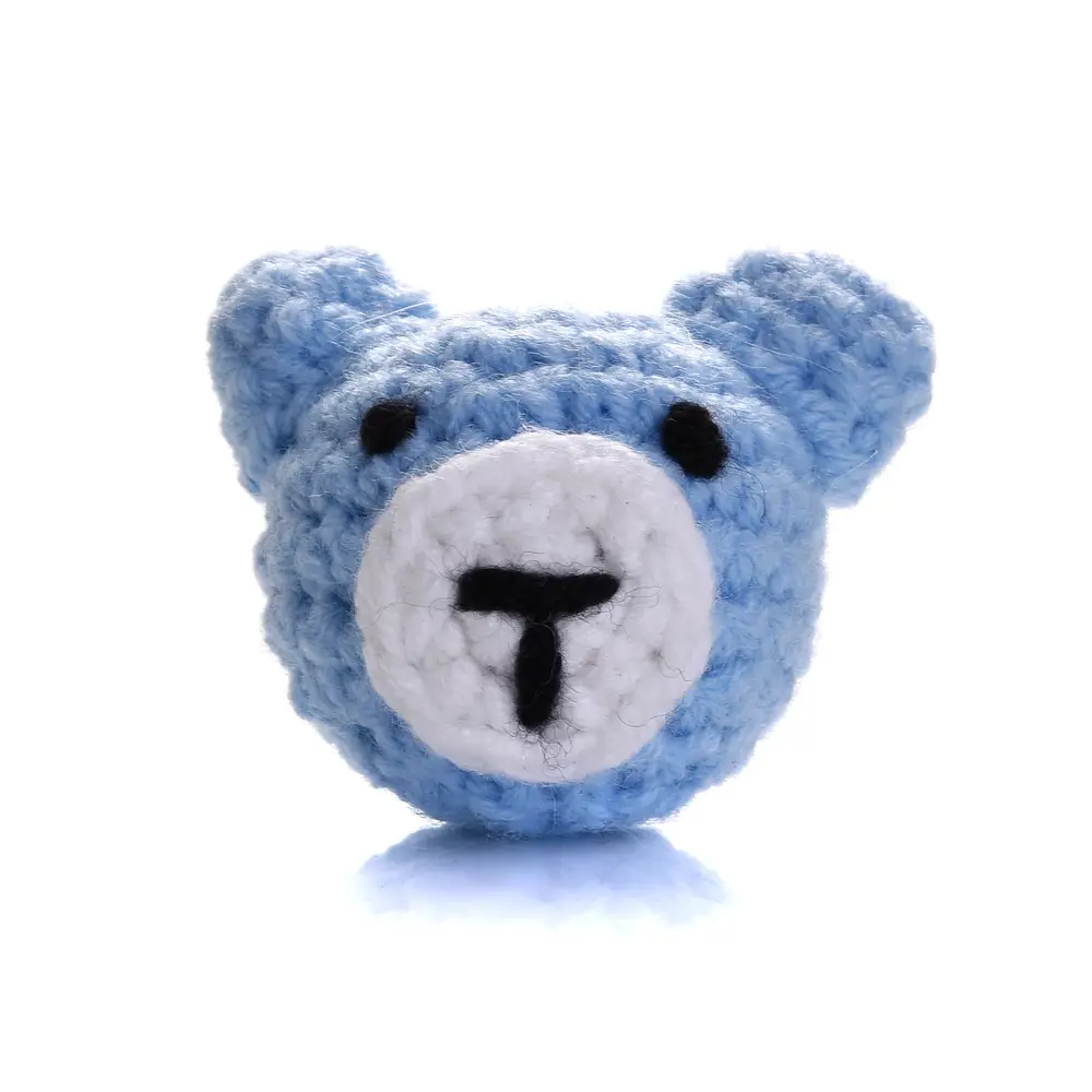 1Pc Handmade Crochet Animal Mixed Felt Ball DIY Charm Newborn Care Accessories Necklace Pacifier Chain Set Toy