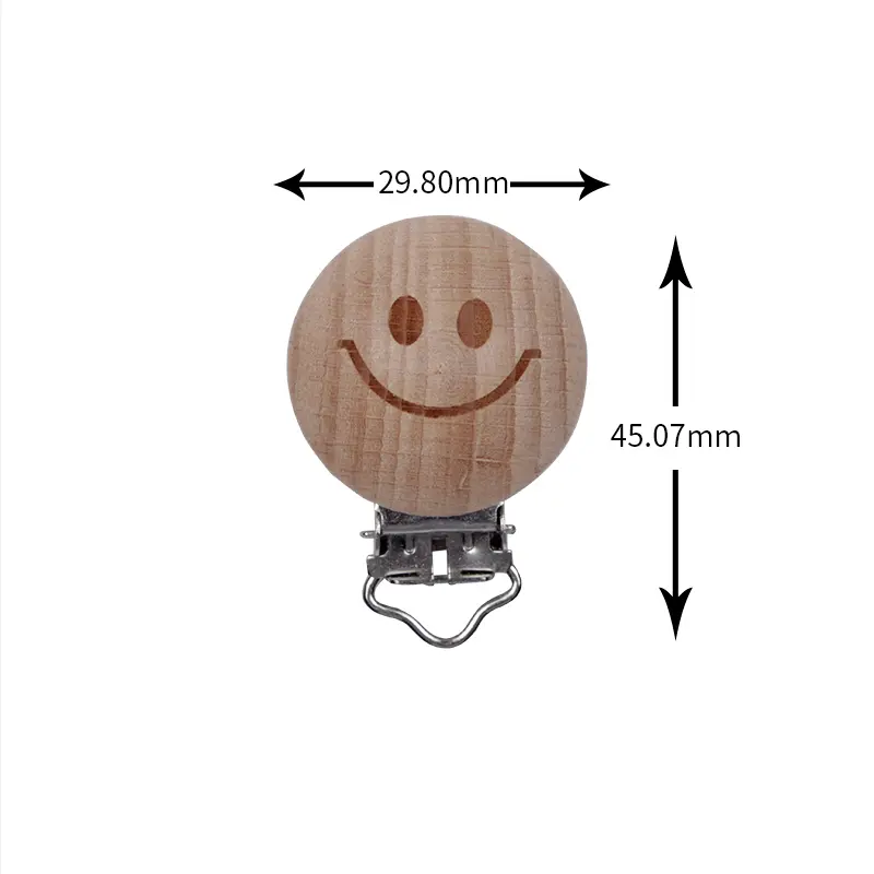 10Pcs/Lot Wooden Pacifier Clip Nursing Accessories Beech Wood Clips Chewable Teething for DIY Dummy Clip Chain Baby Teether