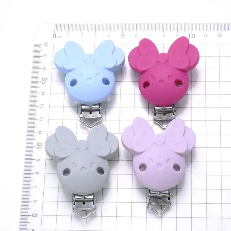 Mouse Shape Silicone Beads For Jewelry Making Baby Pacifier Clips Food Grade DIY Pacifier Chain Necklace Accessorie