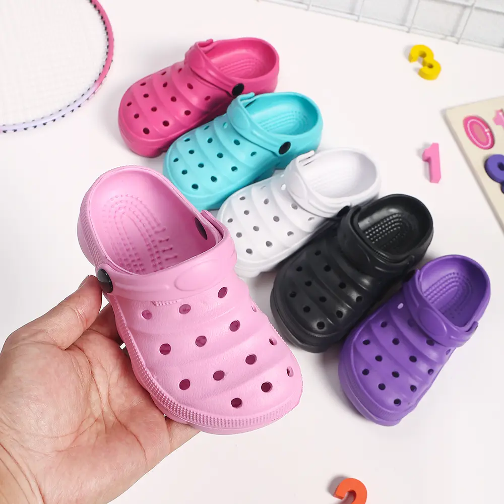 New Cute Hollow Out Clogs Casual Slippers Non-Slip Soft Sole Wear-resistant Cave Sandals For Boy's & Girl's Outdoor Garden Shoes