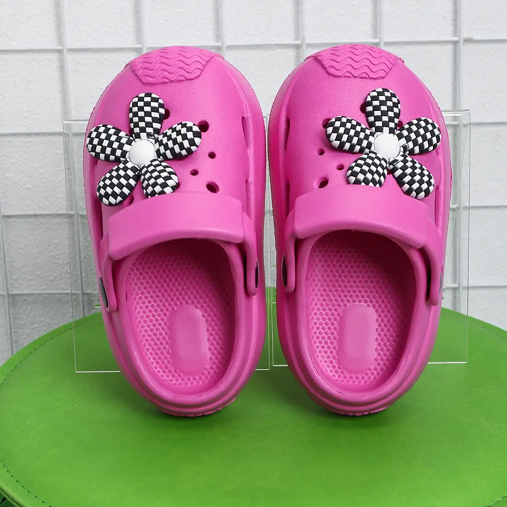 New Summer Children Beach Slippers Soft Anti-Slip Comfort Hole Flower Sandal for Boy Girl Cute  Light Breathable Garden Shoes
