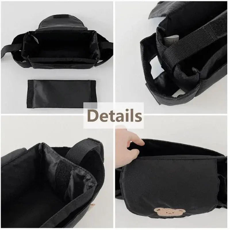 Baby Stroller Bag Pram Organizer Cartoon Bottle Holder Baby Stroller Accessories Hanging Caddy Storage Bag Mommy Bag
