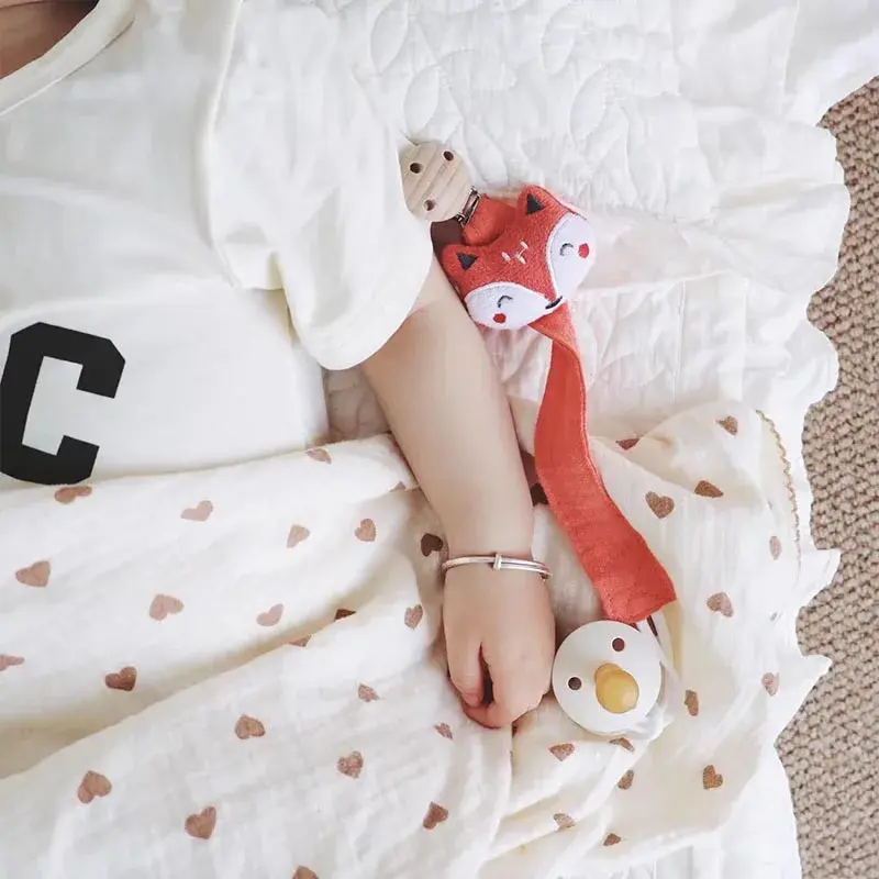 Baby Pacifier Clip Chain Dummy Holder for Nipple Clip Newborn Cartoon Animal Nipple Chains Birthday Shower Gift for Baby