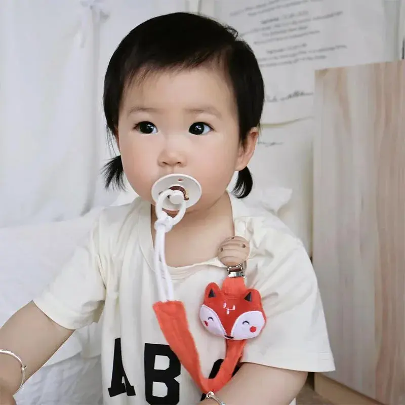 Baby Pacifier Clip Chain Dummy Holder for Nipple Clip Newborn Cartoon Animal Nipple Chains Birthday Shower Gift for Baby
