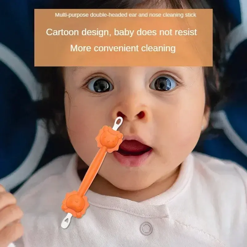 Baby Cleaner Spoon Double-headed Soft Wax Curette Picker Nose Cleaner Silicone Ear Wax Pickers