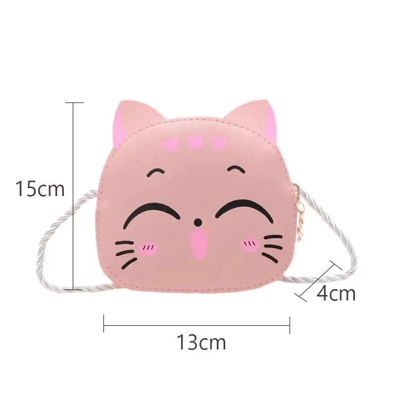 Cartoon Kids Bag Fashion Cute Cat Crossbody Bag Coin Wallet Lovely Hand Bags for Boys and Girls Mini Shoulder Bags