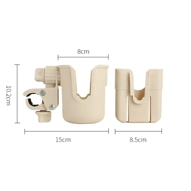 Baby Stroller Mobile Phone Holder Pushcart Water Cup Holder 2-in-1 Baby Bottle Beverage Cup Holder Accessories Universal Stand