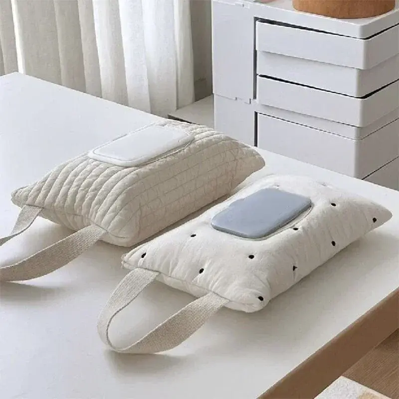 Baby Car-mounted Tissue Box Cute Baby Cart Paper Towel Bag Portable Removable Flip Tissue Box Diaper Bags Stroller Accessories