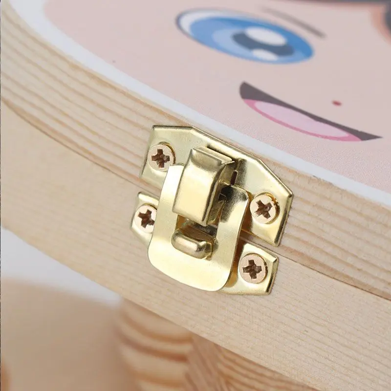 Spanish English Color Wooden Baby Tooth Box Boy Girl Organizer Milk Teeth Storage Collect Teeth Umbilica Save for Newborn Gifts