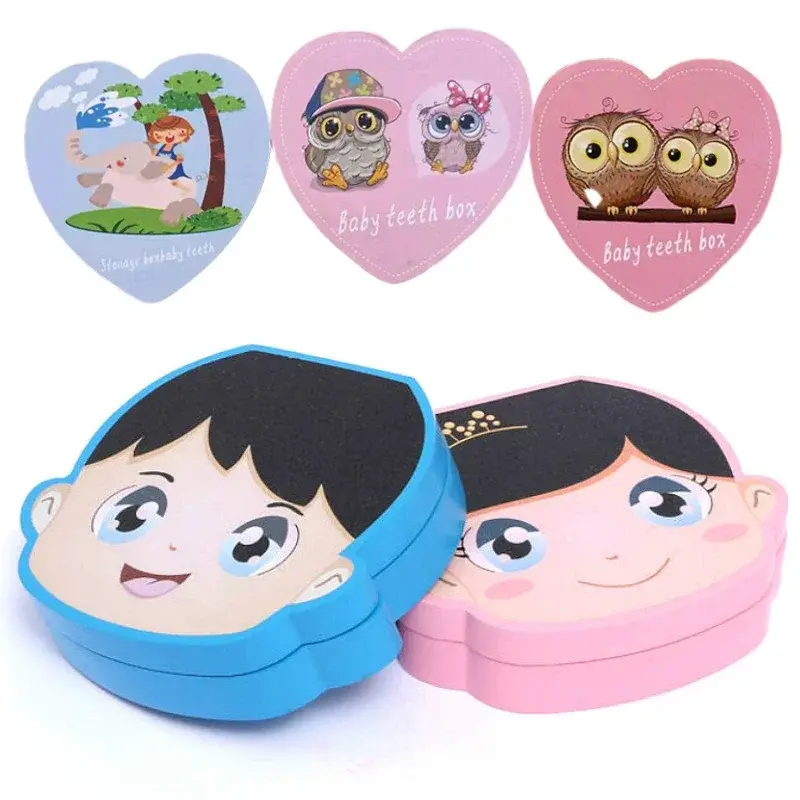 Spanish English Color Wooden Baby Tooth Box Boy Girl Organizer Milk Teeth Storage Collect Teeth Umbilica Save for Newborn Gifts