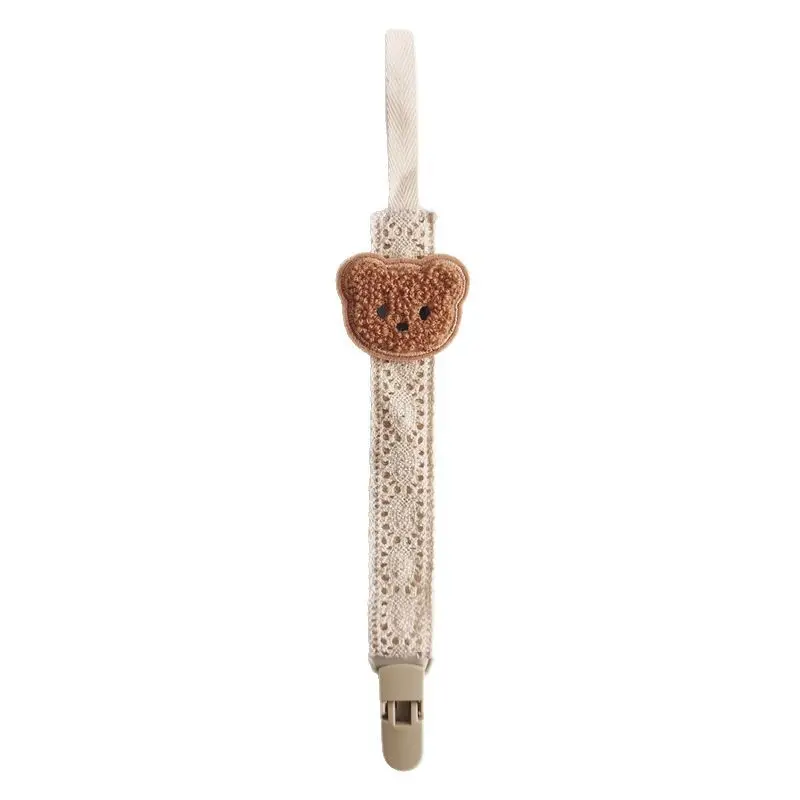 New Cute Bear Baby Pacifier Chain Clips Holders Anti-drop Chain Cartoon Teething Clips Teether Toy Soother Pacifier Strap