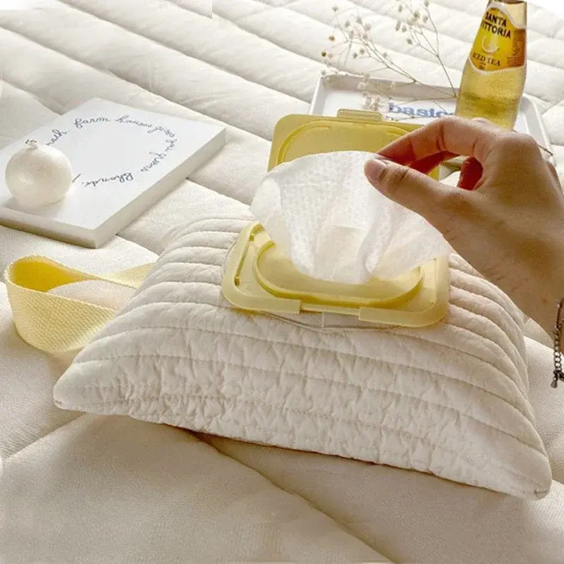 Cartoon Cute Bear Tissue Box Travel Car Portable Handheld Storage Bag Towel Cover Newborn Hanging Bag For Cart Accessories