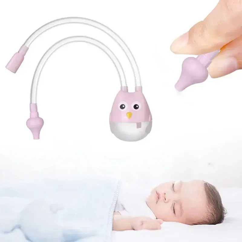 Nasal Aspirator Soft Tip Safe Sucker Newborn Baby Vacuum Suction Sick Toddlers Practical Infant Absorption Nose Cleaner Snot