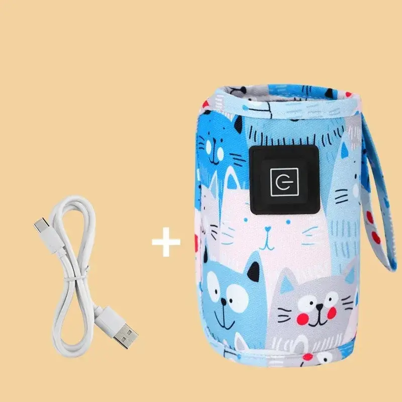 USB Milk Water Warmer Travel Stroller Insulated Bag Baby Nursing Bottle Heater Newborn Infant Portable Bottle Feeding Warmers