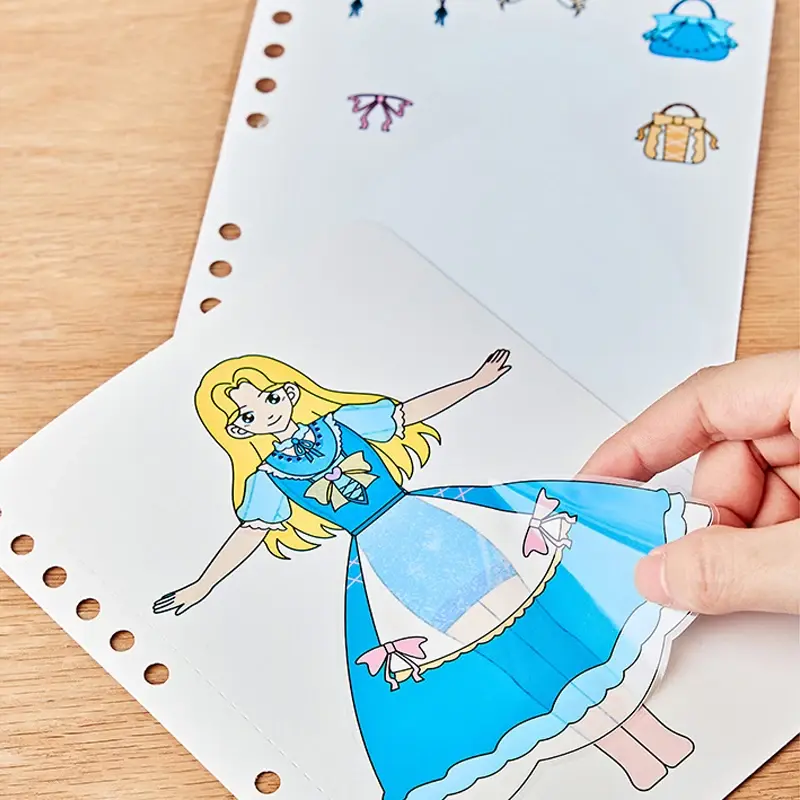 Children Fabric Poking Art DIY Puzzle Puncture Painting Kit Craft Toys Princess Poke Board Stickers Birthday Gifts For Kids Girl