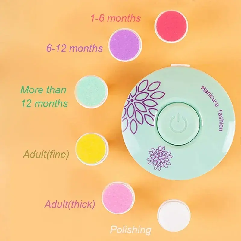 Multifuncional Electric Baby Nail Trimmer Nail File Clippers Toes Fingernail Cutter Manicure Tool Baby Care Supply Tools