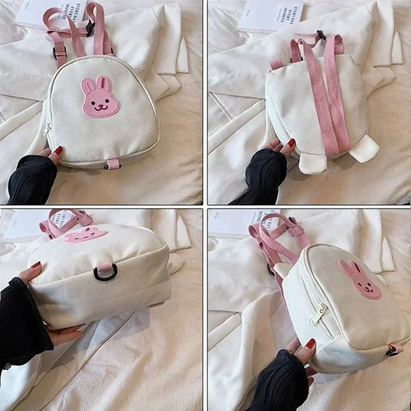 Cute Bear Backpack with Safety Strap for Children Boys and Girls Toddler Backpacks Cartoon Going Out Anti-lost Backpack