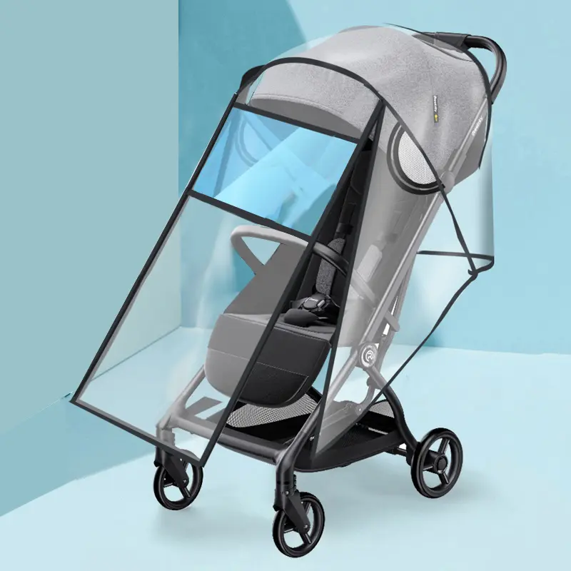 Baby stroller accessories waterproof and rainproof cover transparent windproof and dustproof opened for baby stroller raincoats
