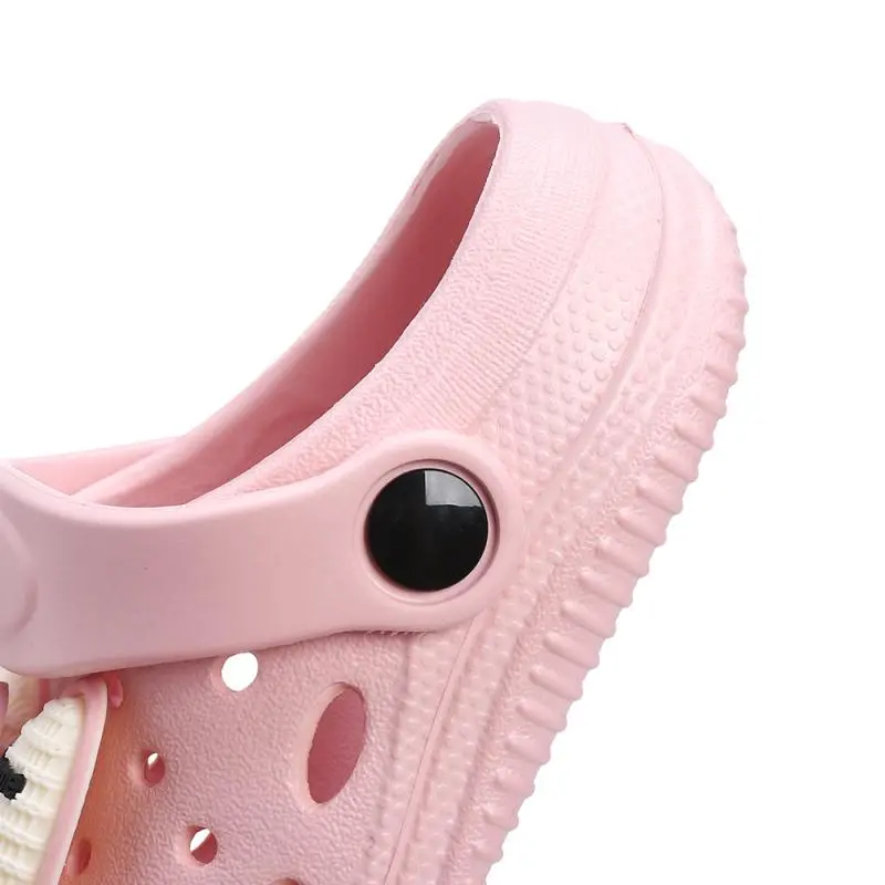 New Children's Slippers Summer Handmade DIY Cartoon Bow Sandals for Girl Flip Flops Non-Slip Garden Beach Shoes