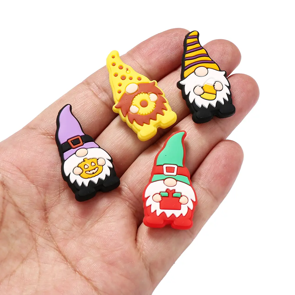 10Pcs Cartoon Silicone Beads Teether Beads Food Grade Newborn Chewing Pacifier Chain Accessories Tooth Toys BPA Free