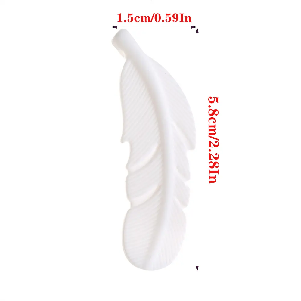 10PCS Silicone Beads Feather Food Grade Silicone Teethers Baby Teething Bead DIY Baby Pacifier Necklace Teething Toys BPA Free