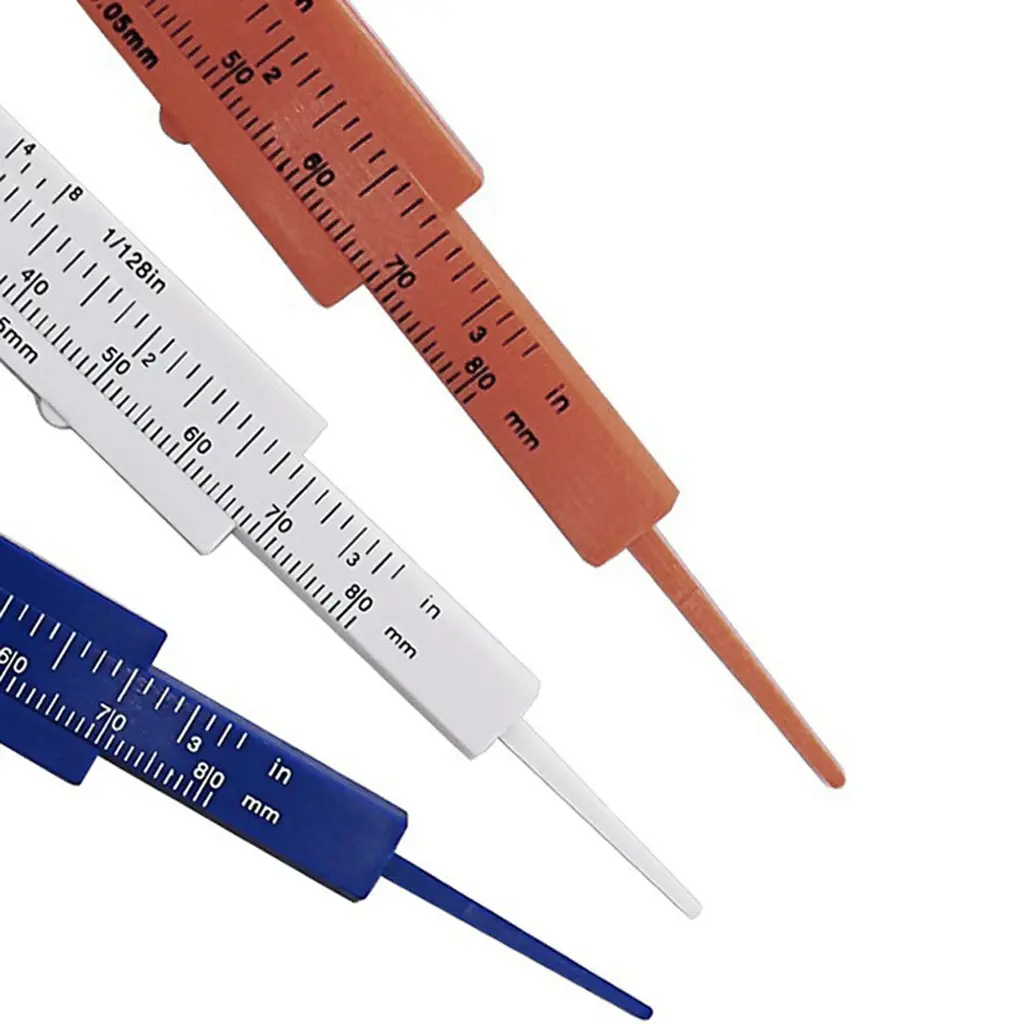 0-80mm Mini Plastic Sliding Vernier Caliper Gauge Measure Tool Ruler Micrometer Hand Tool