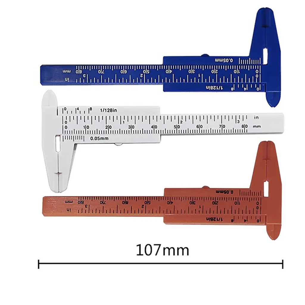 0-80mm Mini Plastic Sliding Vernier Caliper Gauge Measure Tool Ruler Micrometer Hand Tool