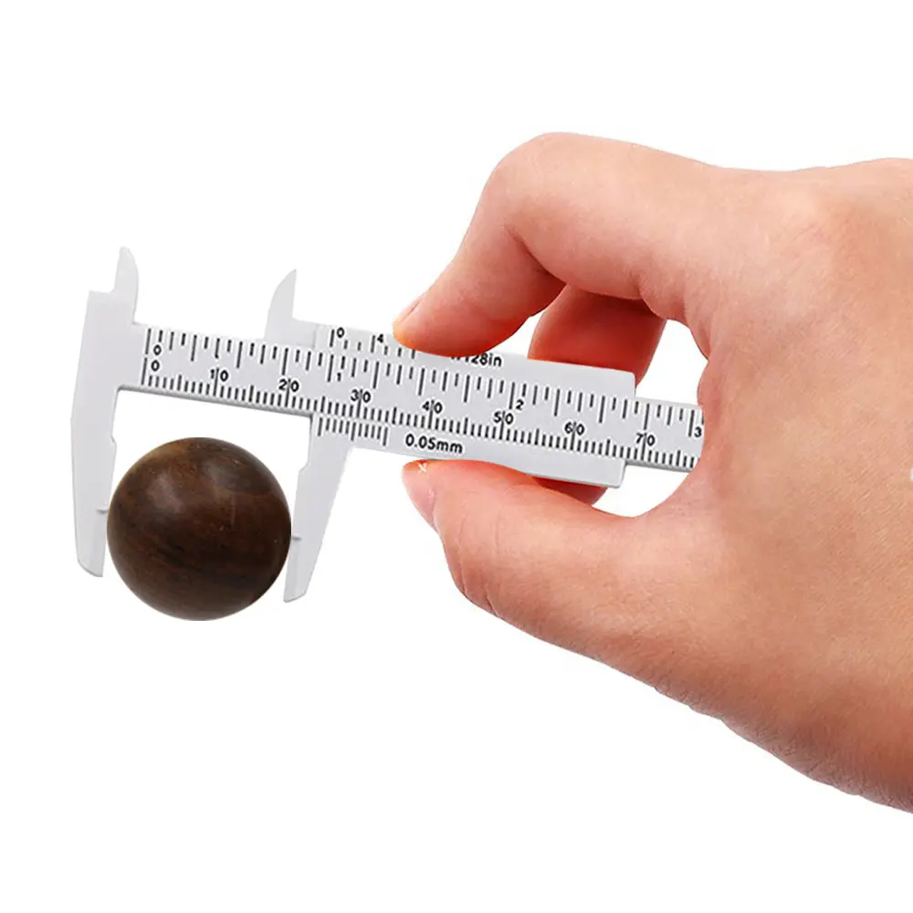 0-80mm Mini Plastic Sliding Vernier Caliper Gauge Measure Tool Ruler Micrometer Hand Tool