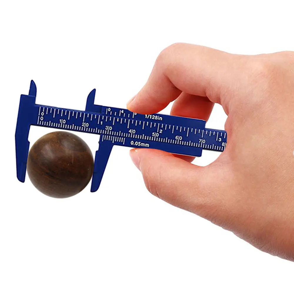0-80mm Mini Plastic Sliding Vernier Caliper Gauge Measure Tool Ruler Micrometer Hand Tool