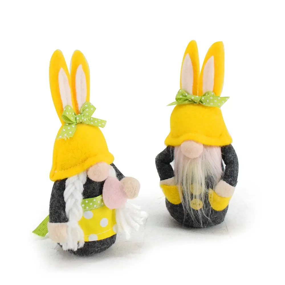 Stuffed Easter Rabbit Statue Bunny Figurine Photo Props Craft Rabbit Sculpture for Courtyard Office Garden Table Outdoor