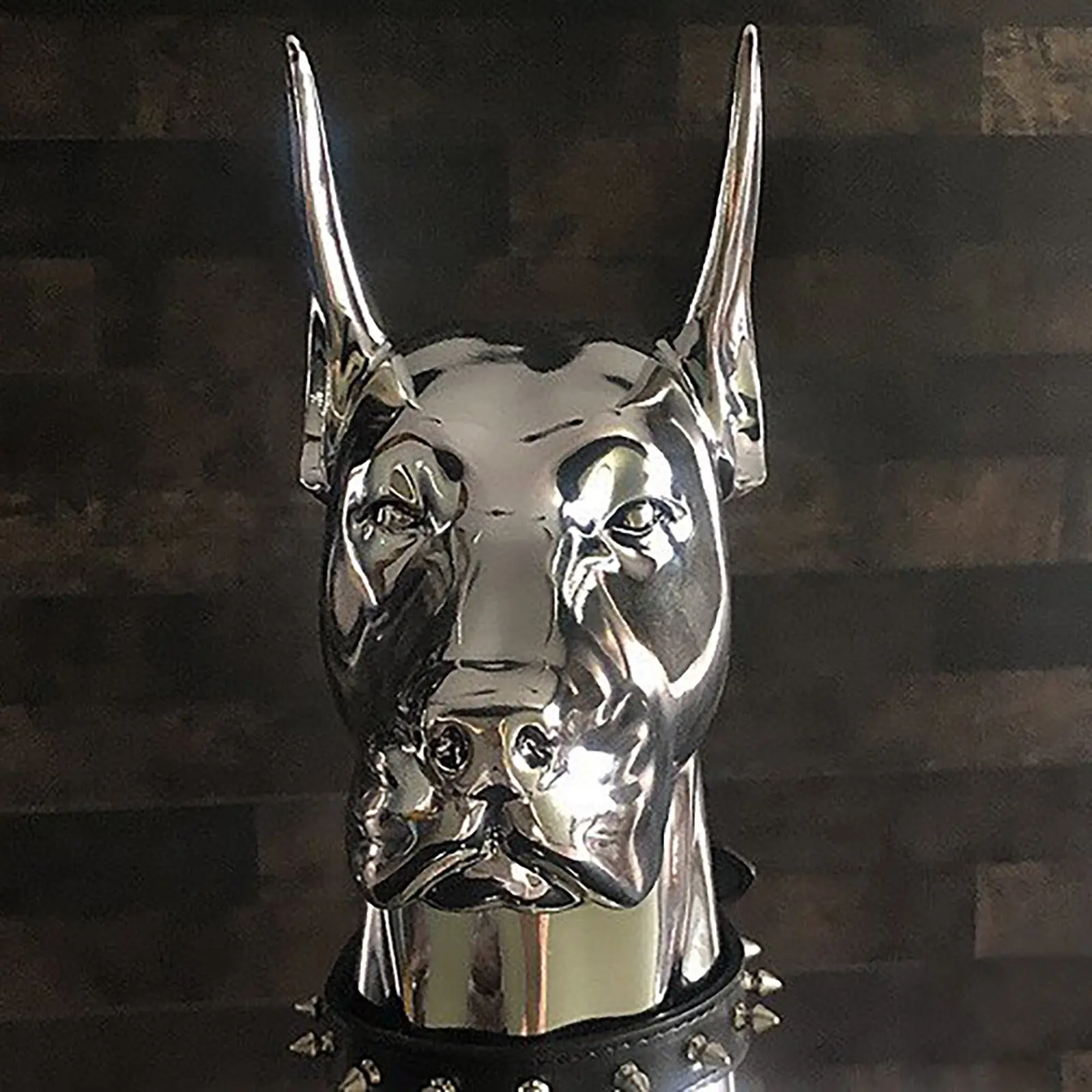 Nordic Home Decoration Electroplate Doberman Dog Sculptures and Figurines,Large Art Home Accessories Room Decor Animal Statue