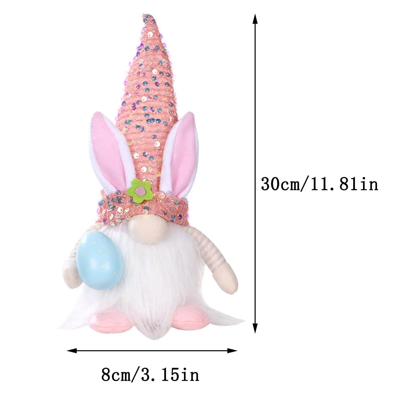 Stuffed Easter Rabbit Statue Bunny Figurine Photo Props Craft Rabbit Sculpture for Courtyard Office Garden Table Outdoor
