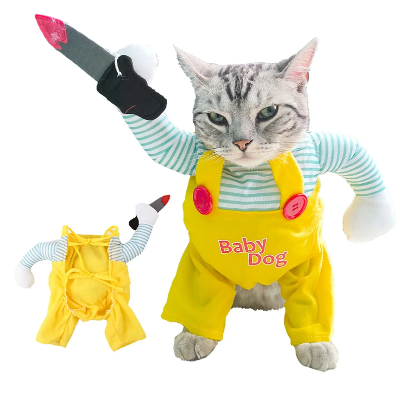 Cat Costume Clothes Funny Halloween Cosplay Cowboy Pet Outfits For Small Medium Dogs Cats Creative Novelty Kitten Party Clothing
