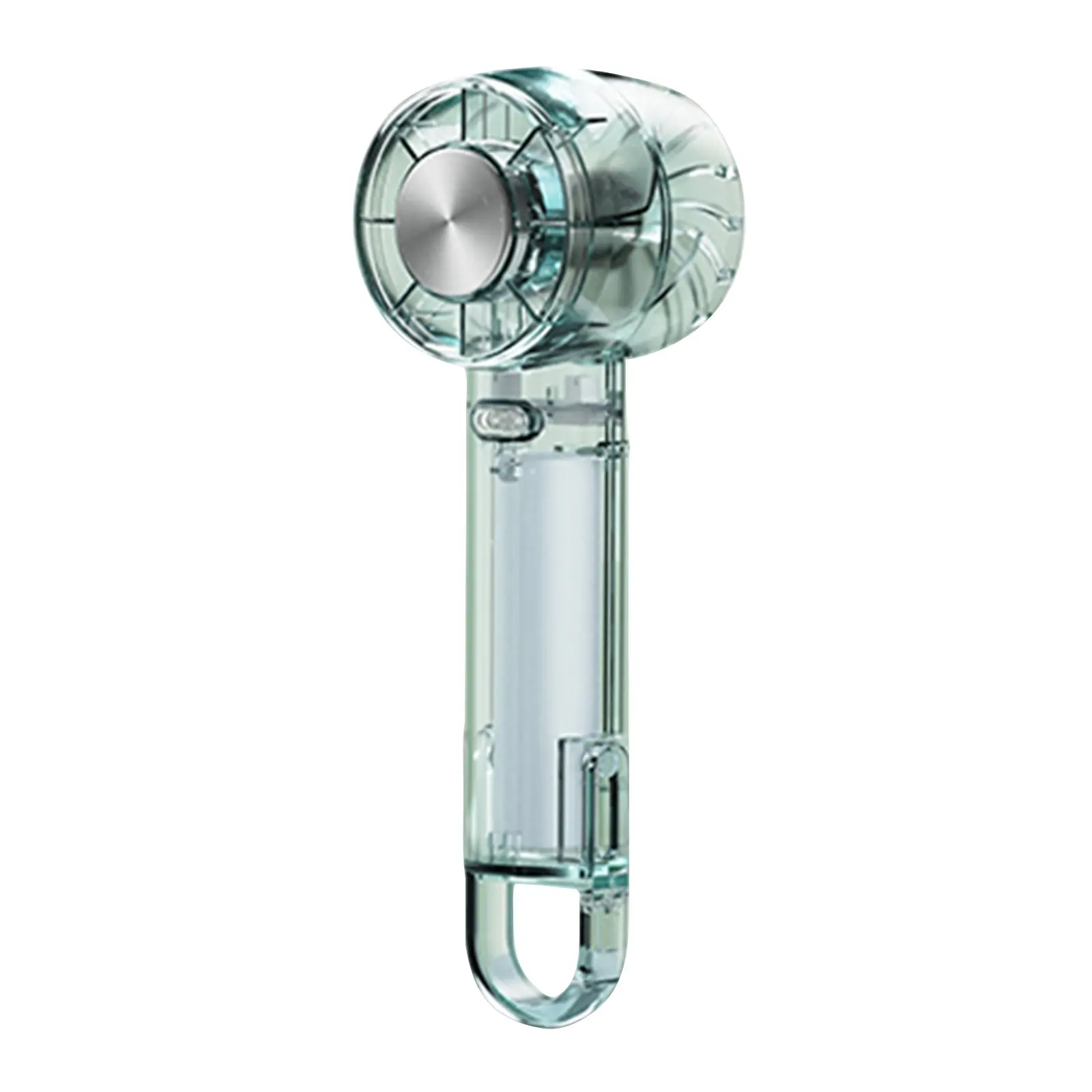 New Transparent Portable Handheld Turbo Fan Rechargeable Cooling Handheld Fans 3 Speeds Adjustment for Travel Outdoor Trip Beach