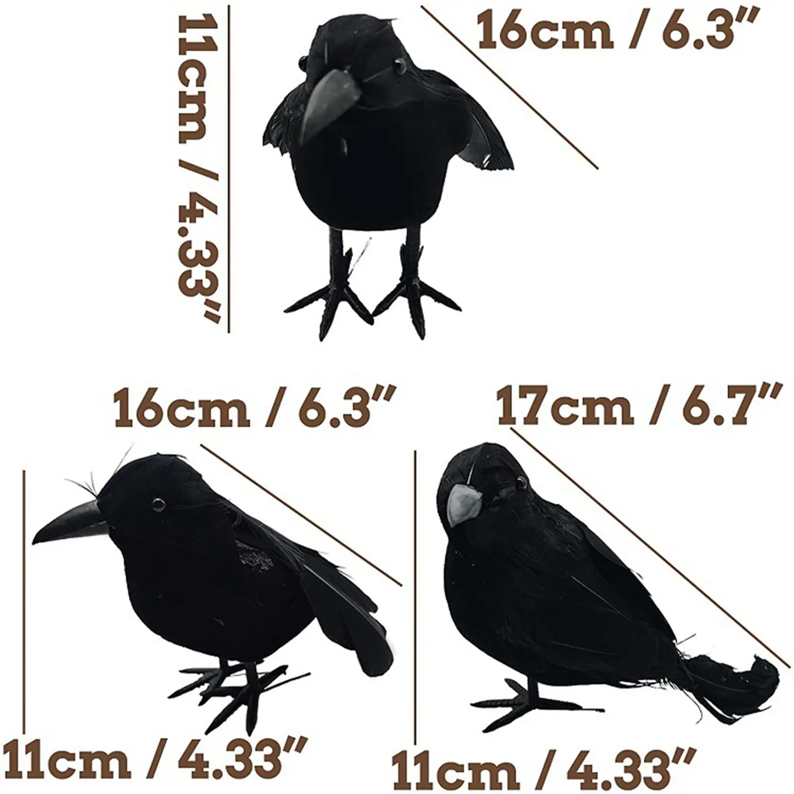 Simulation Black Crow Halloween Black Crow Props Simulation Fake Bird Ghost Festival Halloween Decoration Scary Toys