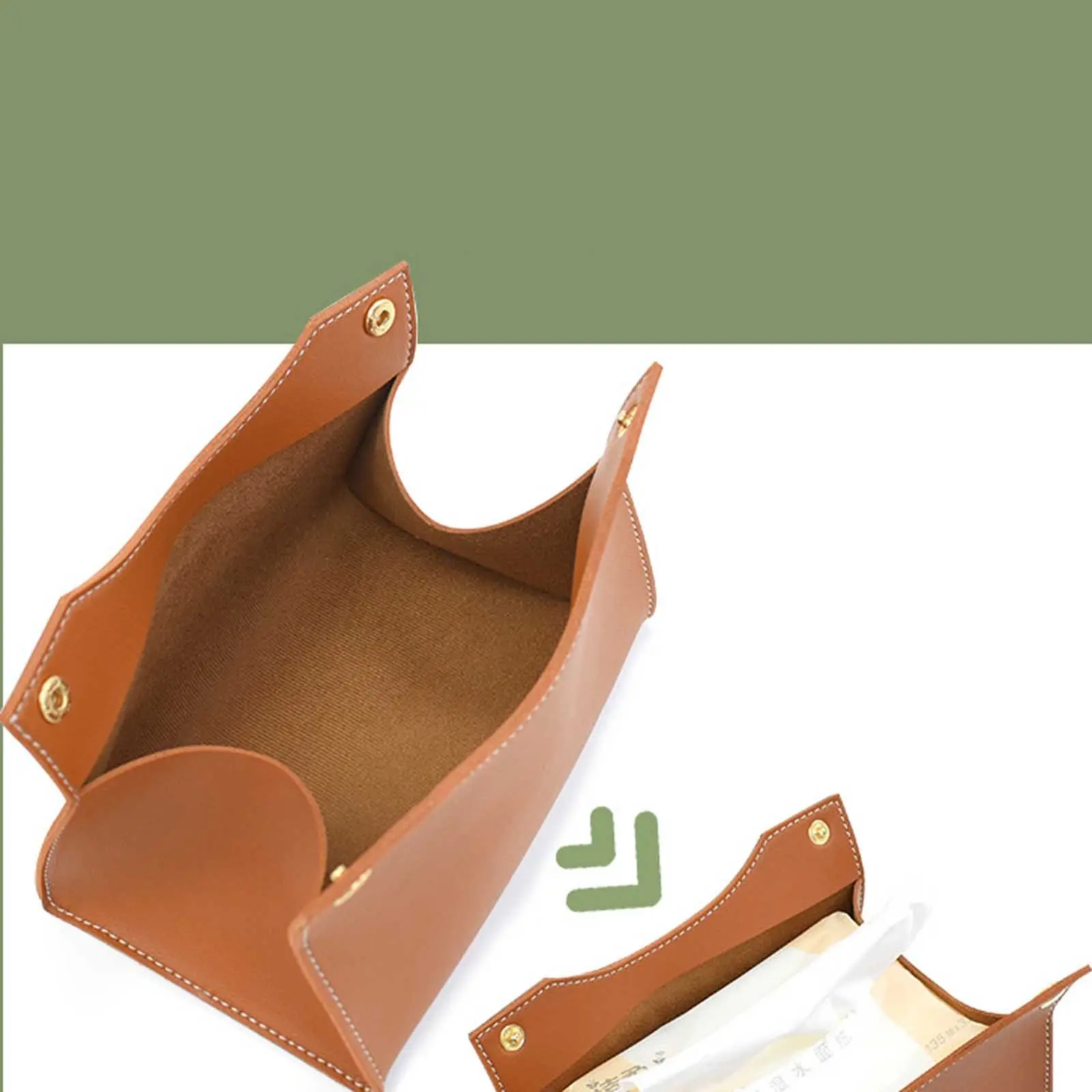 Tissue Box Holder Home Living Room Coffee Table Desktop Simple Napkin Box Kitchen Storage Paper Box PU Leather Organizers