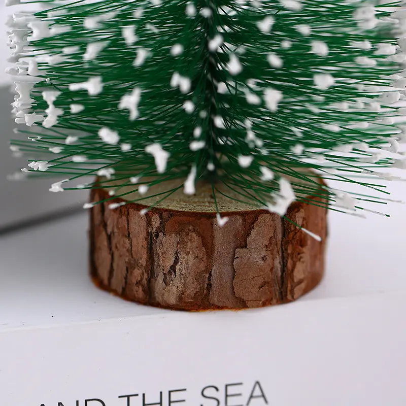 New 1pcs Mini Christmas Tree stick white cedar Tabletop adornment small Xmas Tree Christmas Decoration for Home 10/15/20/25/30cm