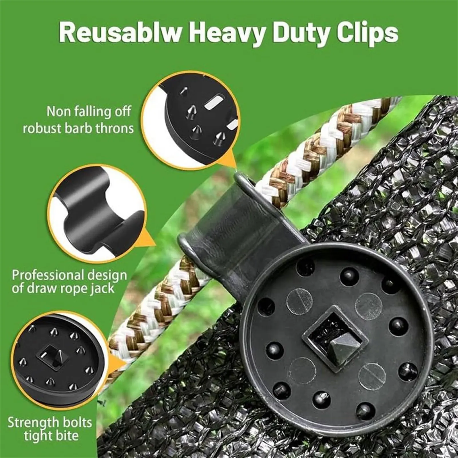 60/120pcs Shade Cloth Clips Shade Fabric Clamps Net Mesh Cover Sunblock Fabric In Garden Backyard Greenhouse Grommets accessory