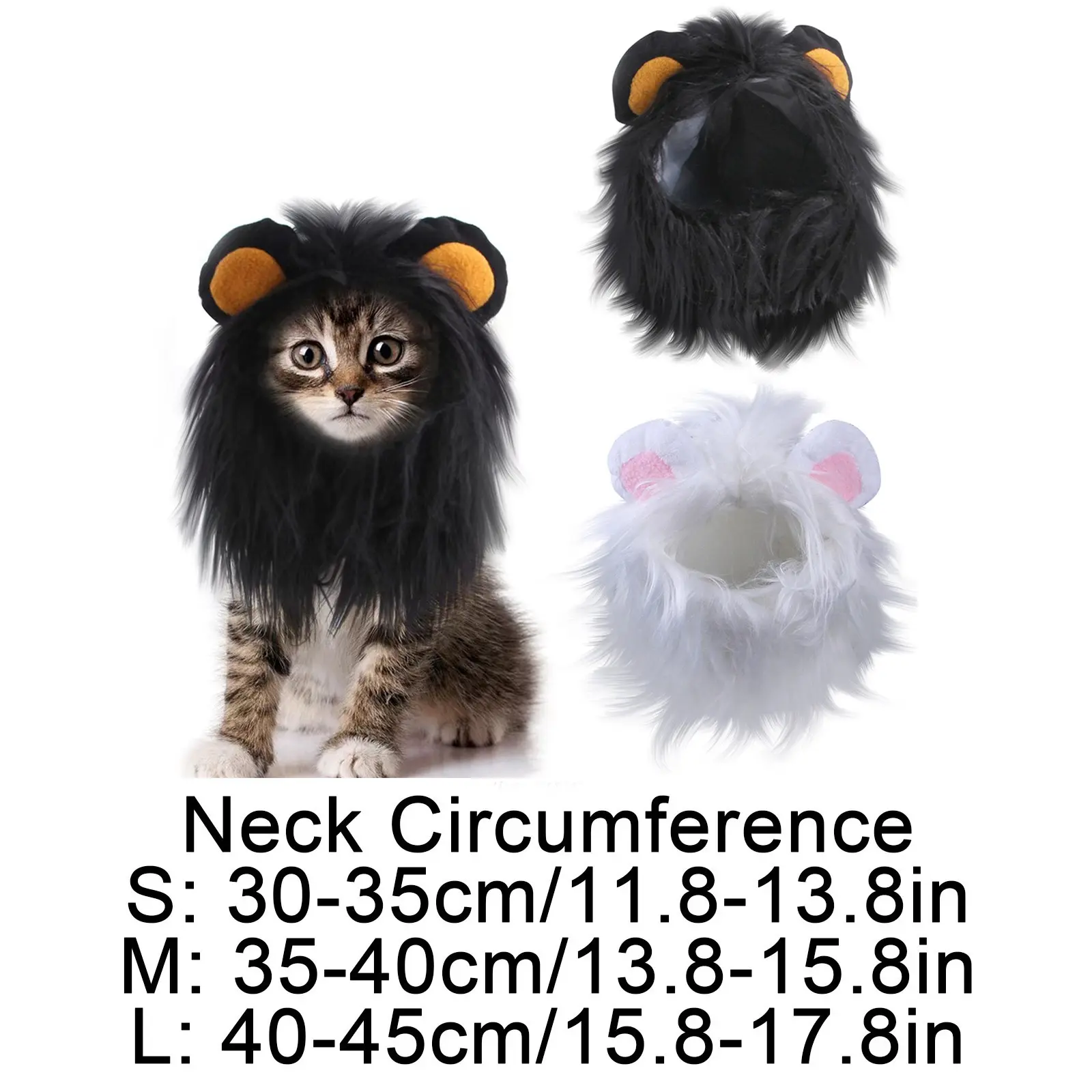 Cat Lion Wig Funny Costume Puppy Halloween Cosplay Dress Up Clothes Cute Pet Hat For Small Dog Kitten Party Accessories