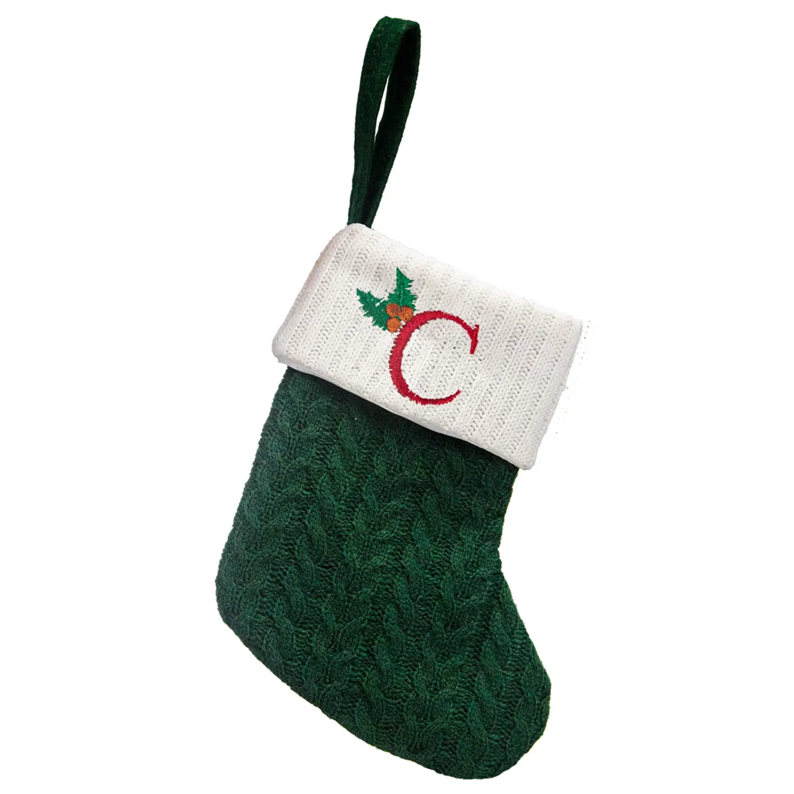 Christmas Socks Eye-catching Letter Christmas Socks Embroidered Hanging Knit Stocking For Festive Holiday Decorations
