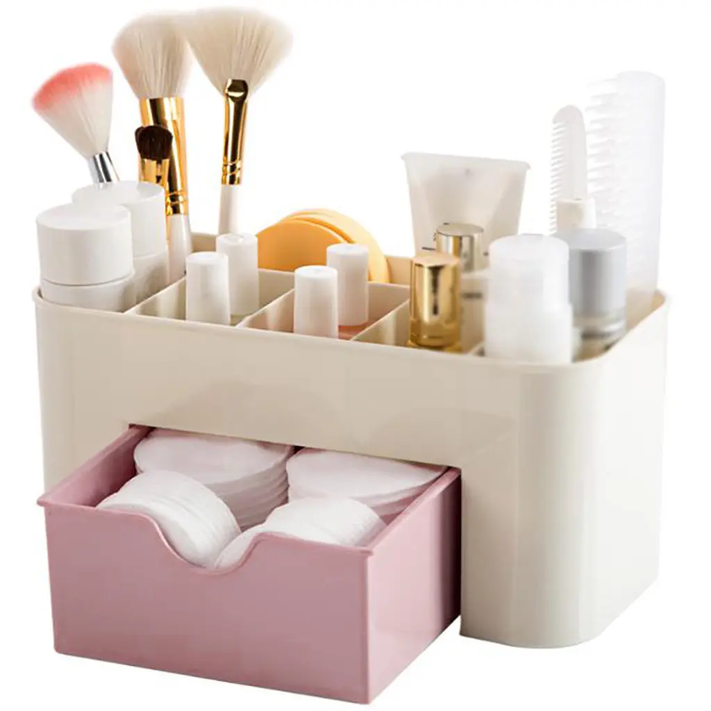 Double Layer Plastic Makeup Organizers Storage Box Cosmetic Drawers Jewelry Display Box Case Desktop Container Boxes Organizer
