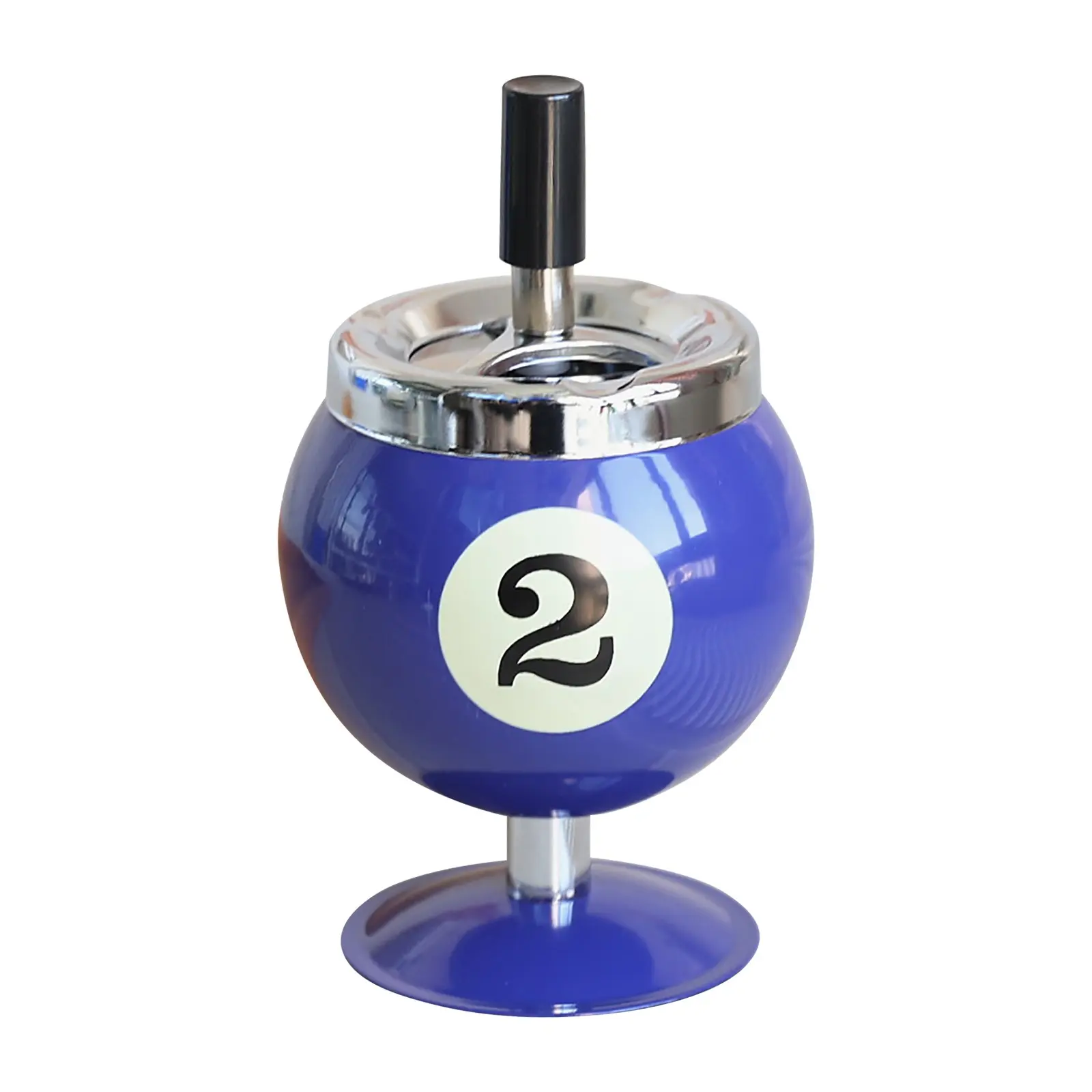 Ashtray Billiard Ashtray with Lid Windproof Automatic Extinguishing Decorative Ashtray for Home Restaurant KTV Bar Cigar Ashtray