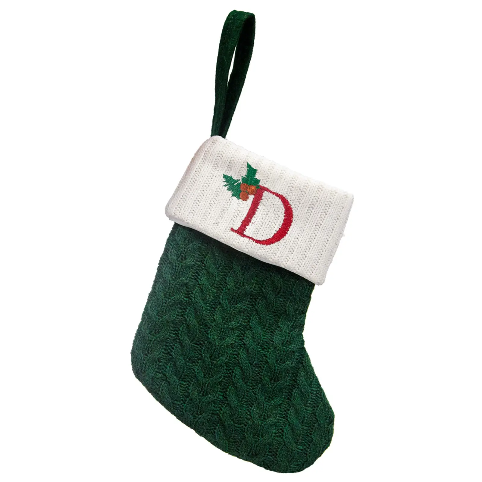 Christmas Socks Eye-catching Letter Christmas Socks Embroidered Hanging Knit Stocking For Festive Holiday Decorations